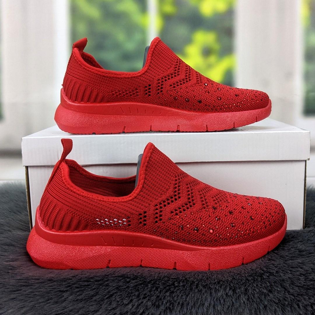 Кросівки жіночі Гіпаніс літні червоного кольору 4452