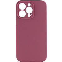 Чехол Silicone Case Full Camera Protective (AA) NO LOGO для Apple iPhone 13 Pro Max Бордовый / Plum