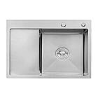 Кухонна мийка Lidz H6350R з дозатором, кошиком та змішувач Lidz Aria 020F1 з підключенням до фільтру комплект, фото 3