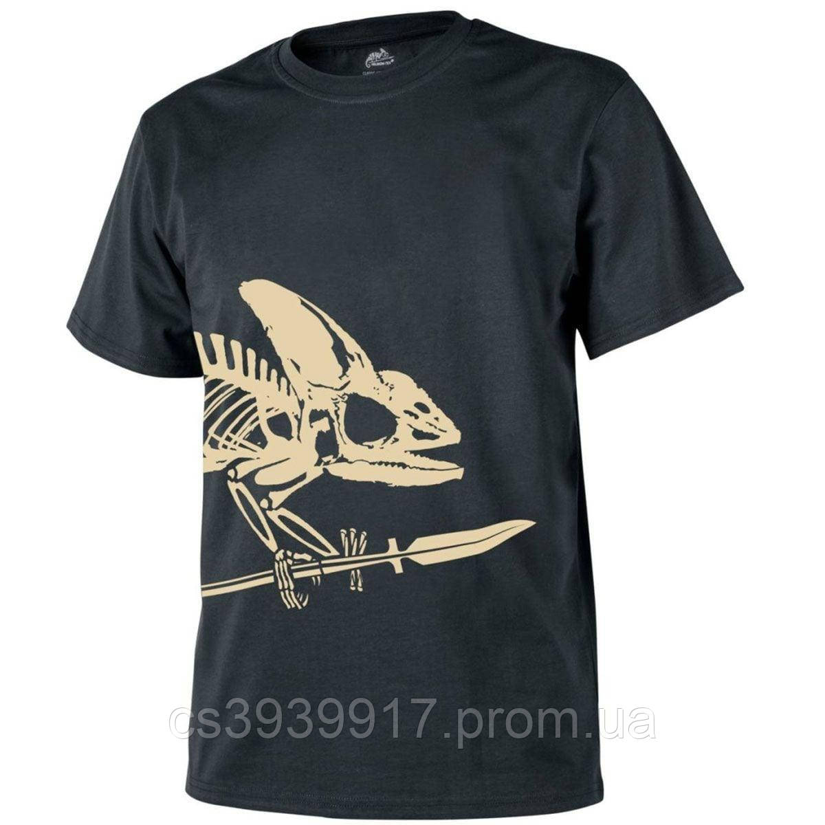 Футболка T-shirt Helikon Full Body Skeleton - Black, чорна бавовняна футболка з принтом скелет - фото 1 - id-p2177184483