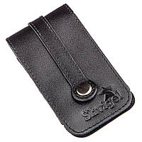 Компактная кожаная ключница с хлястиком SHVIGEL 13988 Черная QT, код: 2305044