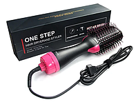 Фен щітка для волосся One Step 3 в 1 Електрична щітка для укладання і випрямлення Фен праска плойка стайлер! Кращий товар