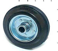 Колесо для тачок та платформ (лита гума) (160mm, маточина 60mm, під вісь 20mm) ELIT