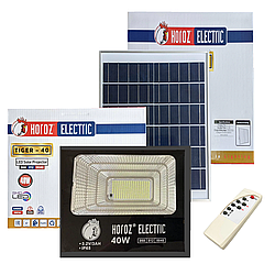 "TIGER-40" 40W 6400K вуличний світлодіодний led прожектор на сонячній батареї Horoz Electric (068-012-0040-010)