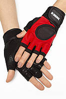Женские перчатки для фитнеса Designed for Fitness DF Red M красные QT, код: 6627635