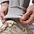 Утеплений чоловічий костюм Худі + Штани Estate сірий меланж / Костюм чоловічий спортивний теплий, фото 6