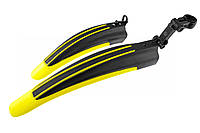 Крылья велосипедные (MTB) (тюнинг) (желтые вставки, пластик) YKX