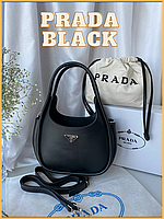 Сумка прада черная Черная сумка prada cleo Сумка женская prada leather black Женские сумки Prada