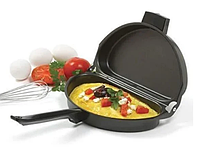 Двойная сковорода для омлета Folding Omelette Pan | Омлетница с антипригарным покрытием! Товар хит