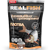 Рыбацкая прикормка Real Fish Плотва 1кг (кориандр-арахис)