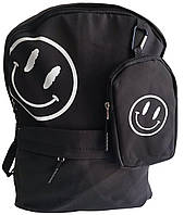Рюкзак дитячий шкільний великий із тканини з відділом для ноутбука 5106 чорний