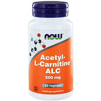 Комплекс Ацетил Карнитин NOW Foods Acetyl-L-Carnitine 500 mg 50 Veg Caps QT, код: 7518223