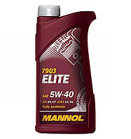 Олія 4T, 1л (SAE 5W-40, синтетика, Elite 5W-40 API SN/CF) MANNOL