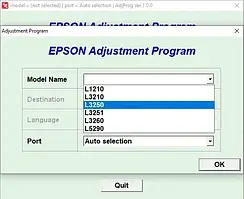 Скидання памперса в Epson L3256