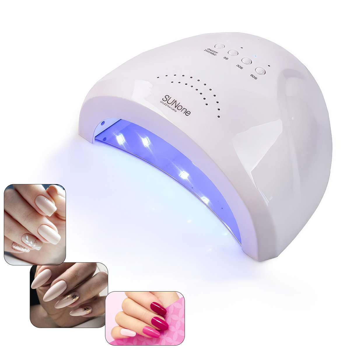 УФ лампа для манікюру UV-LED Nail Lamp SunOne ультрафіолетова лампа для нігтів, лампа для гель-лаку (ST), фото 1