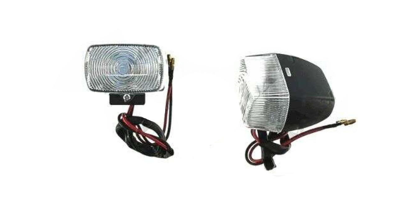 Поворот світлодіодний, прямокутний (5 LED, біле скло) JS