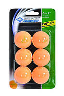 Мячики Donic Elite 1 40+ Orange 6pcs (hub_qewE11787) UL, код: 1711393