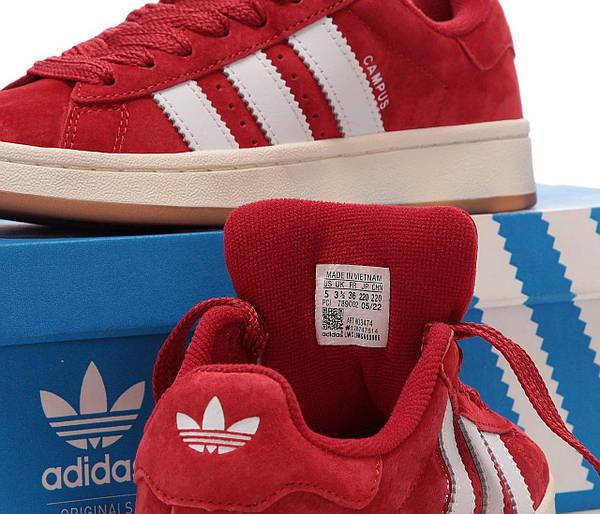 Adidas campus red white hotsell