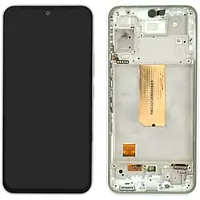 Дисплей для Samsung A546/A54 2023 (GH82-31232B) модуль (экран,сенсор) с рамкой, сервисный оригинал, Белый