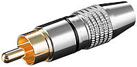 Штекер Lucom FreeEnd-RCA M Metal Gold D6.5mm Black чорний (25.02.5054) UL, код: 7454092
