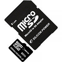 Карта пам'яті Silicon Power microSDHC 16GB W-4 MB/s, R-4 MB/s Class 4 (SP016GBSTH004V10SP) + SD Adapter