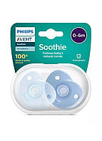 Пустышка для мальчиков Philips Avent scf099 21 soothie 0-6 мес 2 шт Голубой (8710103949374) UL, код: 7750749