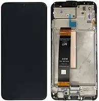 Дисплей для Samsung A135/A13 2022/M135/M13 2022 модуль (экран,сенсор) с рамкой, оригинал, Черный