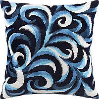 Набір для вишивання декоративної подушки Чарівниця Хвилі 40×40 см V-92 QT, код: 7243047