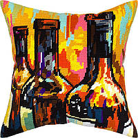 Набір для вишивання декоративної подушки Чарівниця Винний натюрморт 40×40 см V-278 QT, код: 7243229
