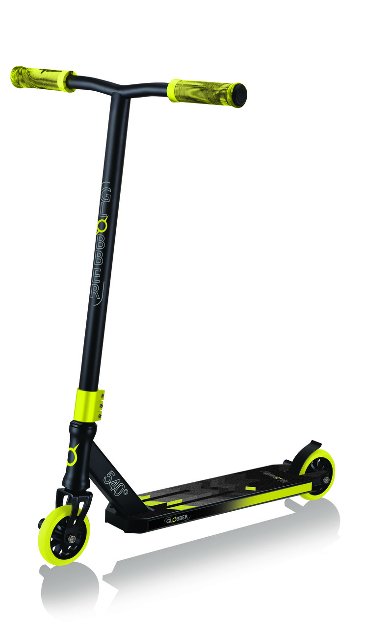 Самокат Globber  GS540 чорно-жовтий, трюковий, з пегами, до 100кг, 8+ (622-107-3)