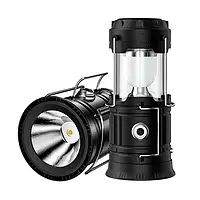 Складаний кемпінговий ліхтар SOLAR 5800 CAMPING LAMP із сонячною батареєю і функцією Powerbank чорний! Кращий товар