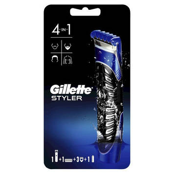 Бритва тример Gillette Fusion5 ProGlide Styler 4 в 1 (1 касета + 3 насадки) 02585