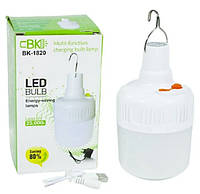 Светодиодная кемпинговая лампа аварийного освещения на аккумуляторе BK 1820 5W Белый NX, код: 7750935