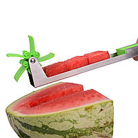 Ніж слайсер для нарізки кавуна і дині Sunroz Watermelon Slicer, кухонне пристосування для різання кубиками фруктів у формі млина,!