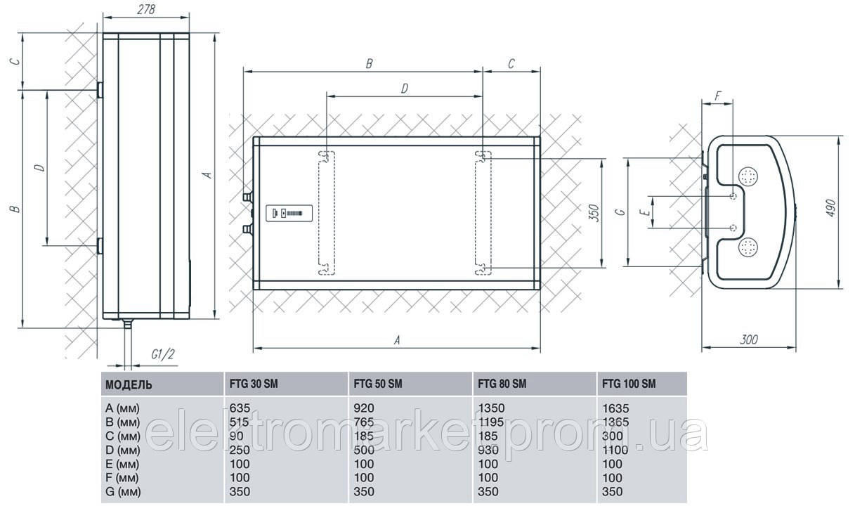 Водонагреватель Gorenje FTG 100 SMV9 (FTG 100 E5) (6258174) ET, код: 2354573 - фото 4 - id-p2177280224