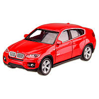Машина металлическая BMW X6 "WELLY" 44016CW масштаб 1:43 (Красный) ep