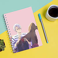 Скетчбук Sketchbook блокнот для рисования с принтом Yuri on Ice - Юры на льду 6 А3 Кавун 48 NX, код: 8301634