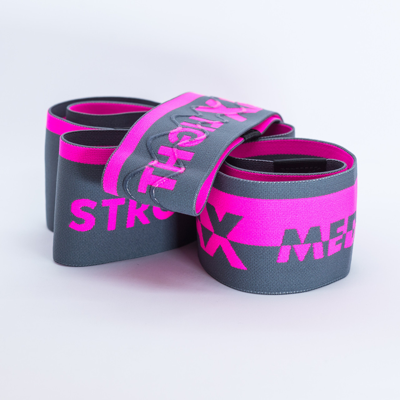 Набор тканевых резинок для фитнеса и спорта MadMax MFA-305 Hiploop set 3 pcs Grey Pink UL, код: 8216223 - фото 3 - id-p2177268601