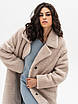 Шуба пальто керлі VK перлинна довга натуральна (Арт. LT457-3141) 48, фото 5