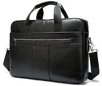Деловая мужская сумка из зернистой кожи Vintage 14886 Черная NX, код: 1317333