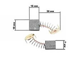 Щітки для електроінструменту 7*18*16 Makita М16 KOSA