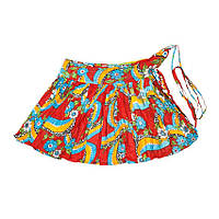 Юбка Karma Poho Skirt Коттон На запах Цветочный принт Размер S-М Красный фон (24486) NX, код: 5552691