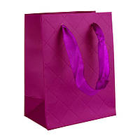 Сумочка подарункова паперова з ручками Gift bag Diamants 14х11х6.5 см Бузковий (19387) BM, код: 7750638