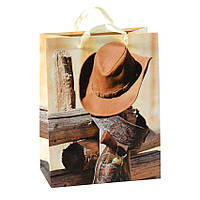 Сумочка подарочная бумажная с ручками Gift bag Шляпа 23х18х10 см (15795) BM, код: 7750665