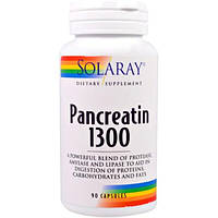 Панкреатин Solaray Pancreatin 1300 90 Caps SOR-04818 BM, код: 7519930