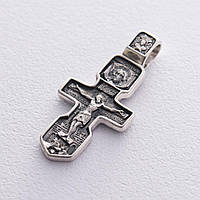 Серебряный православный крест с молитвой 131724 Оникс NX, код: 7417406