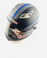 Шлем трансформер (size:L, черно- синий, + солнцезащитные очки, антиблик, усиленный) LS-2