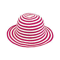 Шляпа соломенная детская летняя Инфанта полосатая 48-50 Светло-розовый с белым (17515) NX, код: 1895952