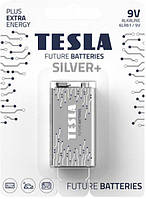 Батарейки TESLA 9V SILVER+ 6LR61 1 штука BM, код: 2330073