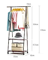 Стойка для одежды The New Coat Rack, Переносная вешалка на колесиках